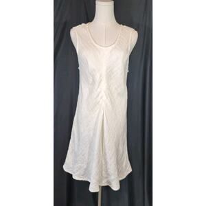 FLAX White Linen Mini Dress Small